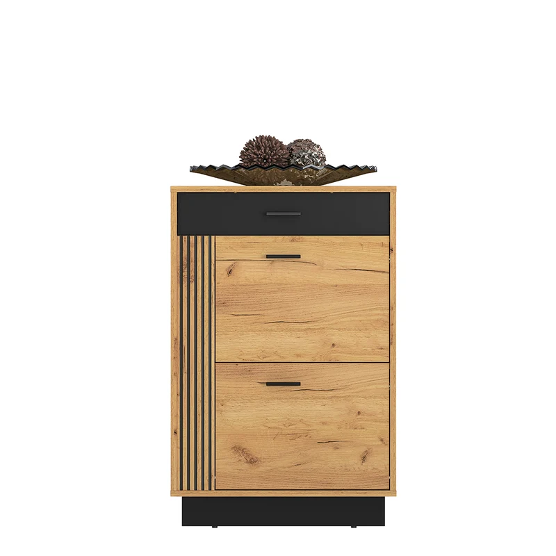 Meuble à chaussures 2 portes 1 tiroir Nilo Bois