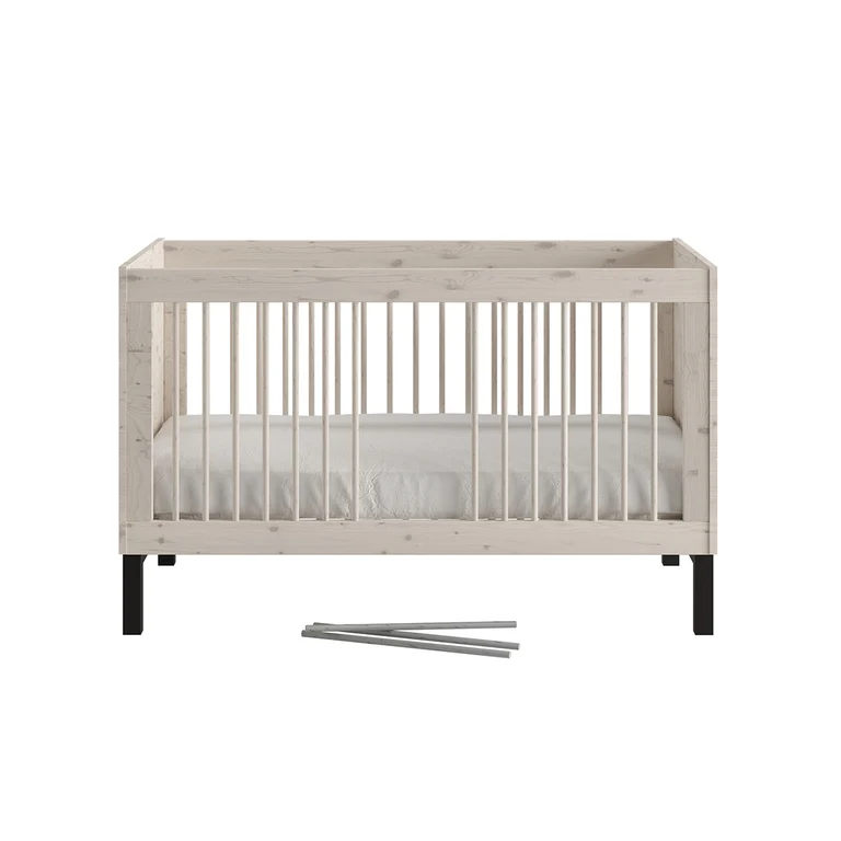 Lit évolutif 70x140 Pinio Country Bois blanchi