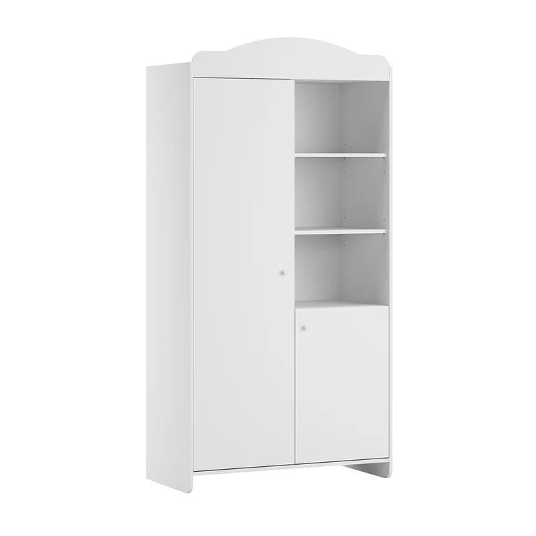 Lit évolutif 70x140 et armoire 2 portes Vox Megeve Blanc