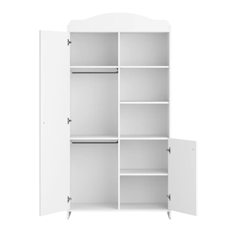 Lit évolutif 70x140 et armoire 2 portes Vox Megeve Blanc