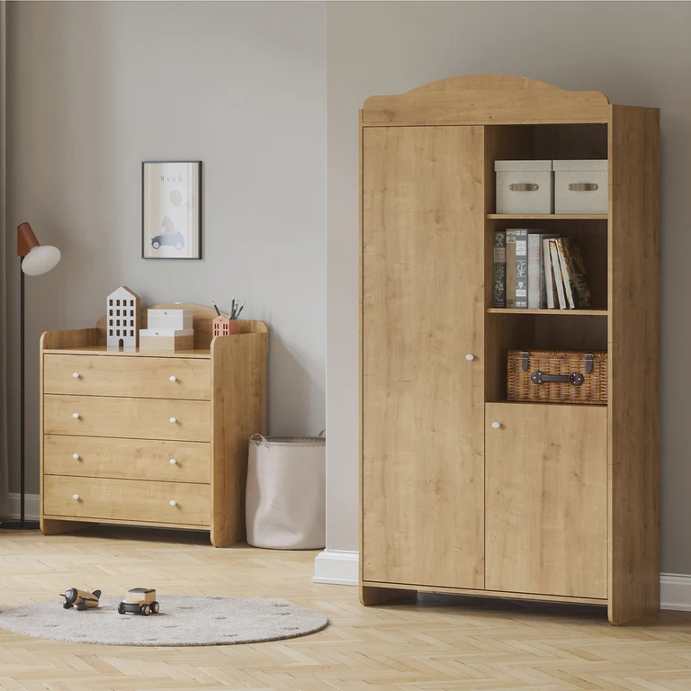 Commode à langer 4 tiroirs Vox Megeve Bois