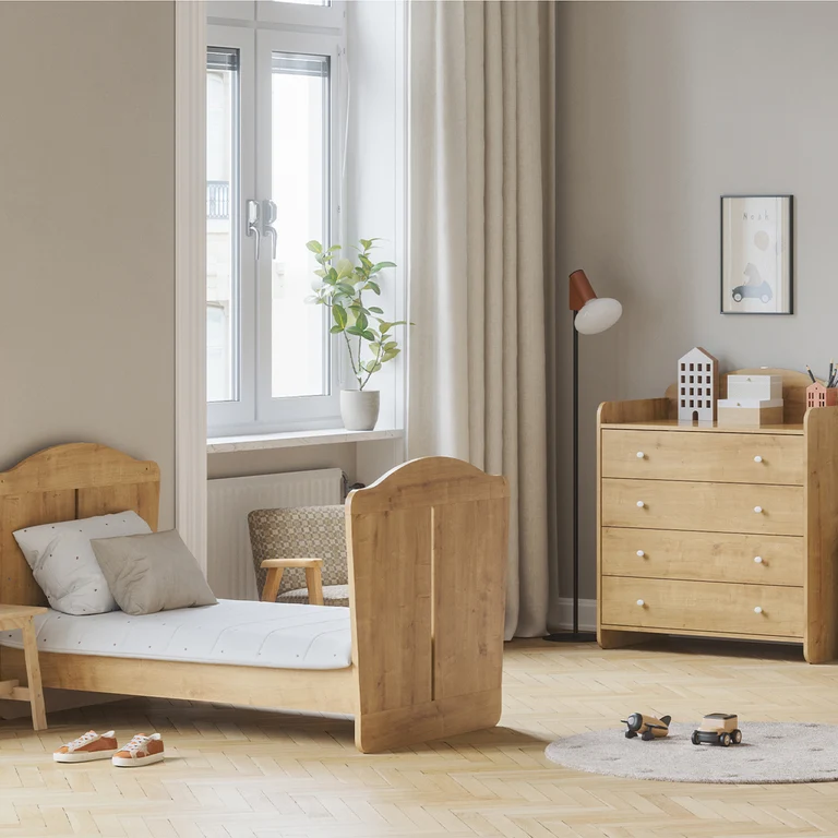 Lit évolutif 70x140 et commode à langer Vox Megeve Bois