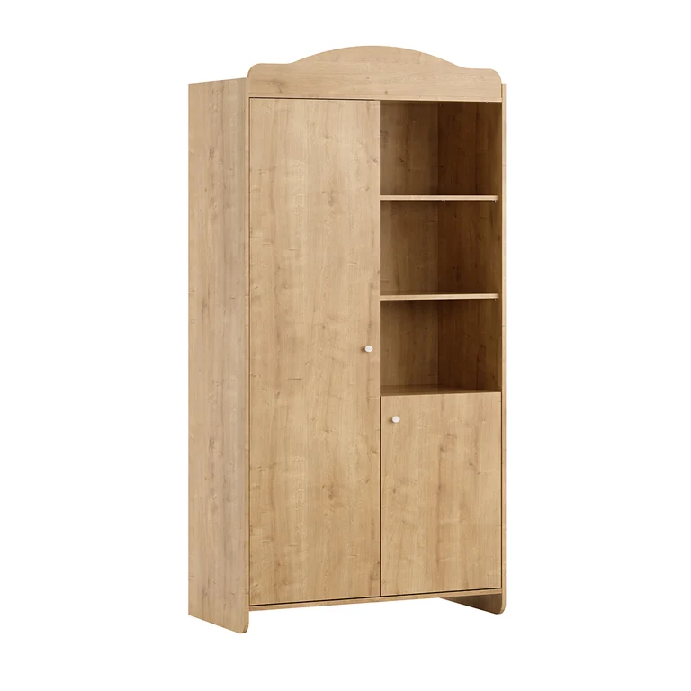 Lit évolutif 70x140 et armoire 2 portes Vox Megeve Bois