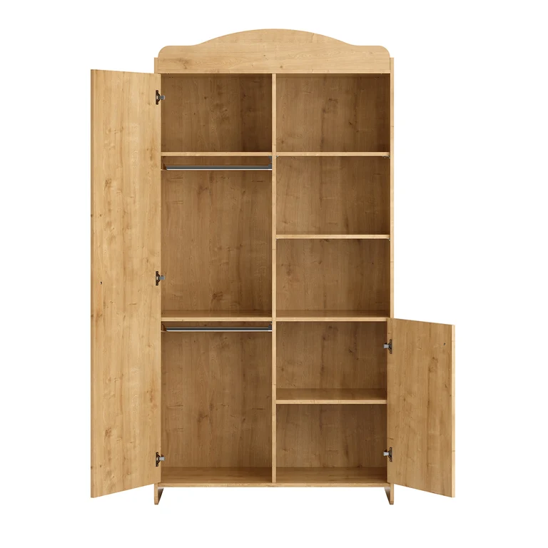 Lit évolutif 70x140 et armoire 2 portes Vox Megeve Bois