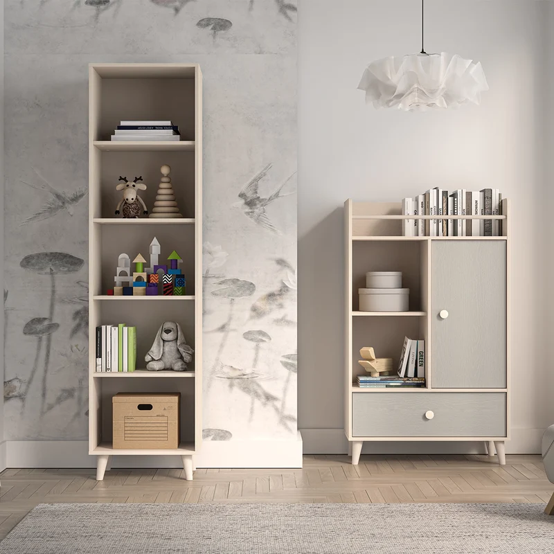 Bibliothèque colonne Alycia Beige