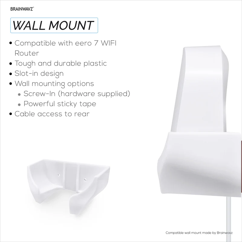 Support mural sans vis pour routeur WiFi EERO 7, support facile à installer, adhésif et à visser