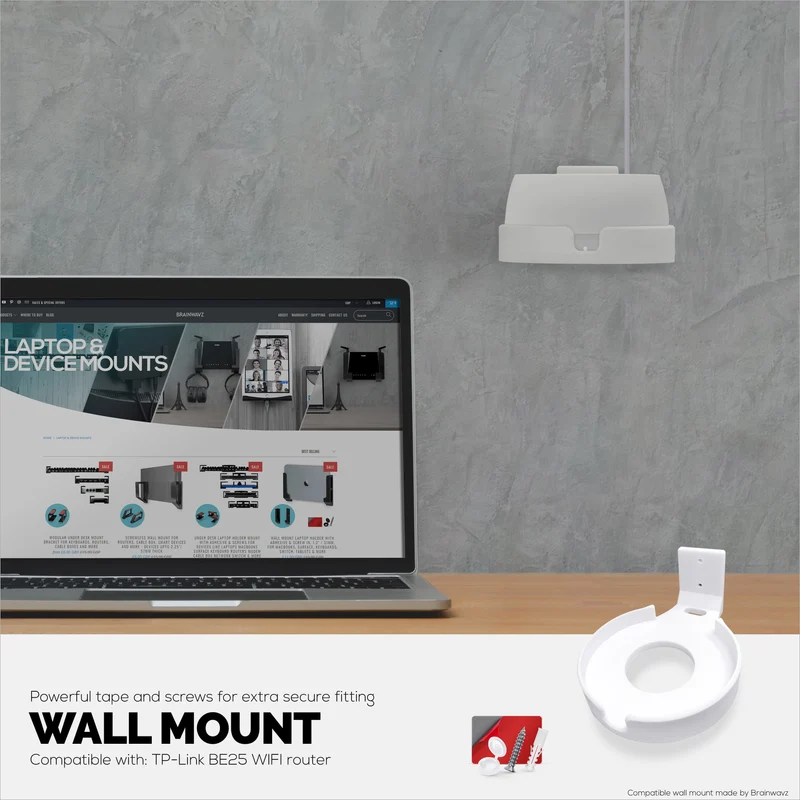 Support mural sans vis pour routeur TP-Link Deco BE25, support facile à installer, adhésif et à visser