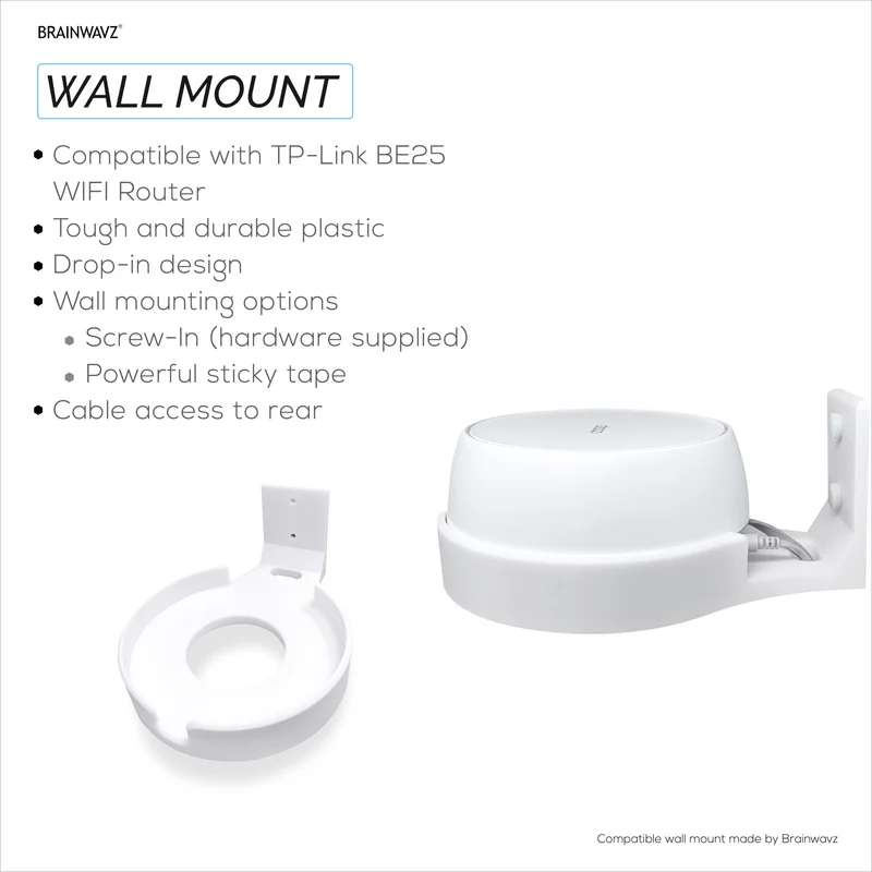 Support mural sans vis pour routeur TP-Link Deco BE25, support facile à installer, adhésif et à visser