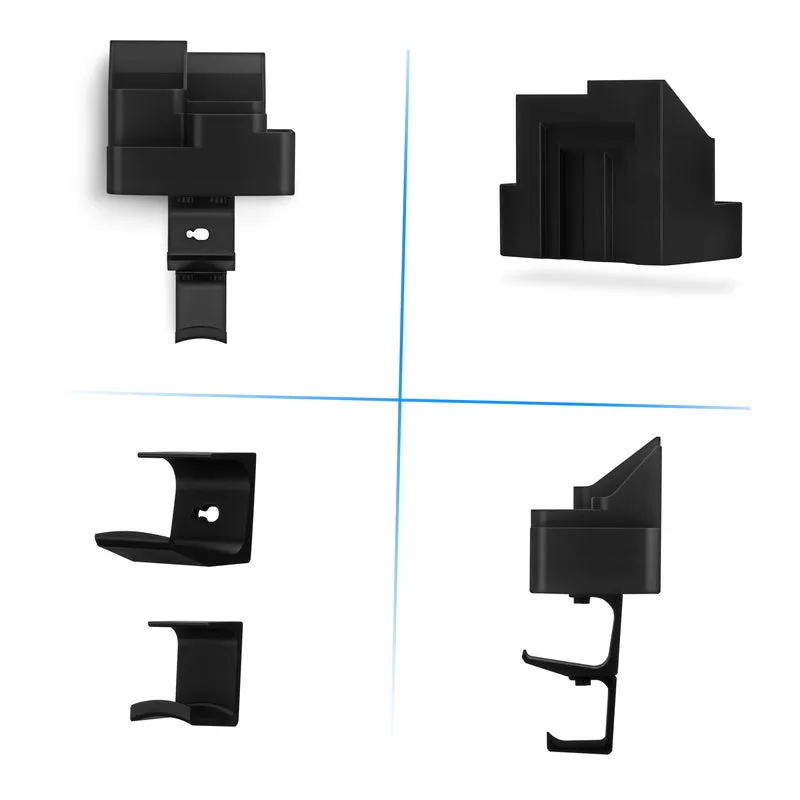 Organisateur mural pour télécommande et jeux – Support pour télécommande/téléphone portable avec supports amovibles pour casque et contrôleur