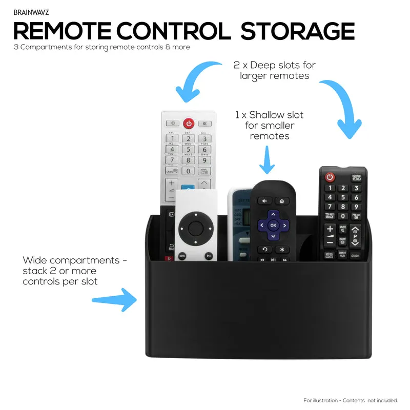 Organisateur mural pour télécommande de télévision et de jeux – Support de télécommande avec supports amovibles pour casque et contrôleur