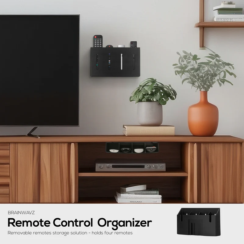 Support de télécommande universel – Support mural amovible et sous le bureau pour téléviseur, DVD, streaming, télécommandes de climatisation et plus encore – Organisateur peu encombrant