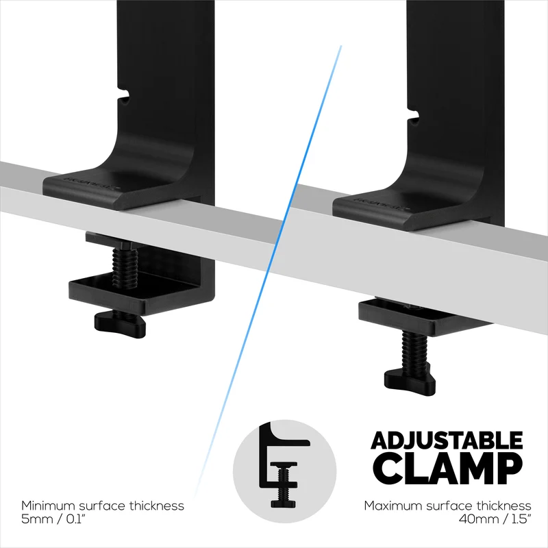 The Dillard - Support pour casque de bureau latéral, adapté à tous les casques, se fixe à la table