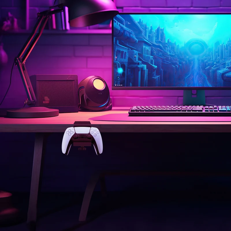 Support de contrôleur de jeu de bureau avec pince réglable, conception universelle pour XBOX, PS5, PS4, PC, Steelseries, Steam