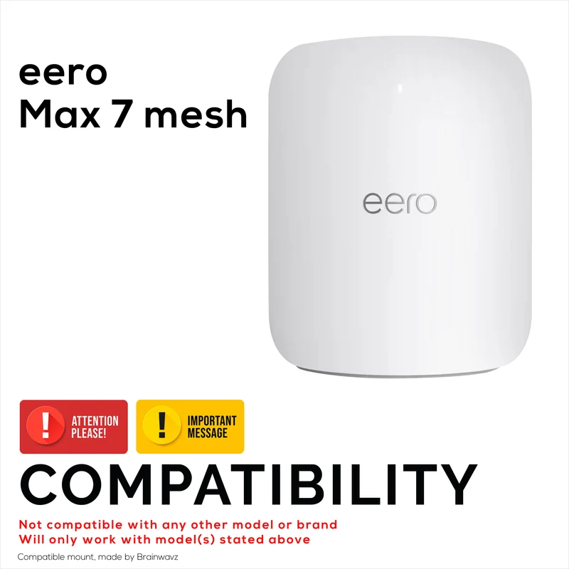Support mural sans vis pour routeur WiFi EERO Max 7, support facile à installer, adhésif et à visser, augmente la portée et réduit l'encombrement