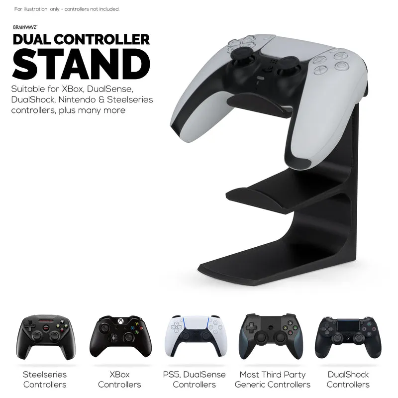 The Sentinel - Support de manette de jeu double pour bureaux, conception universelle pour toutes les manettes de jeu