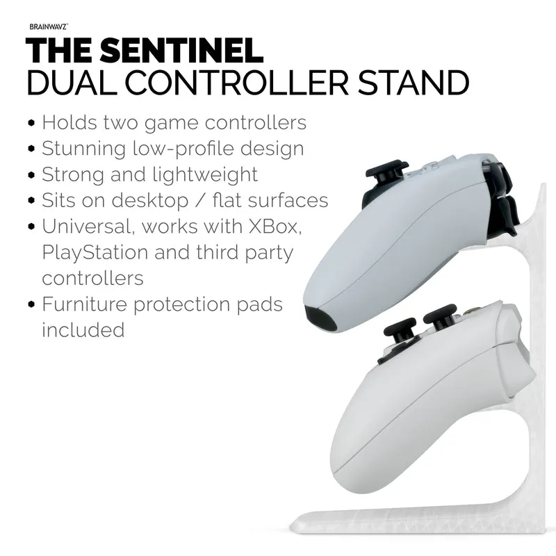The Sentinel - Support de manette de jeu double pour bureaux, conception universelle pour toutes les manettes de jeu