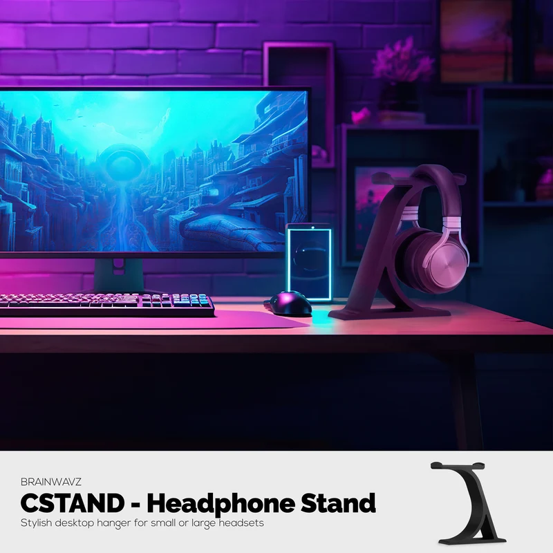 Le CSTAND - Support pour casque pour bureaux - Conception universelle pour tous les casques de jeu et audio