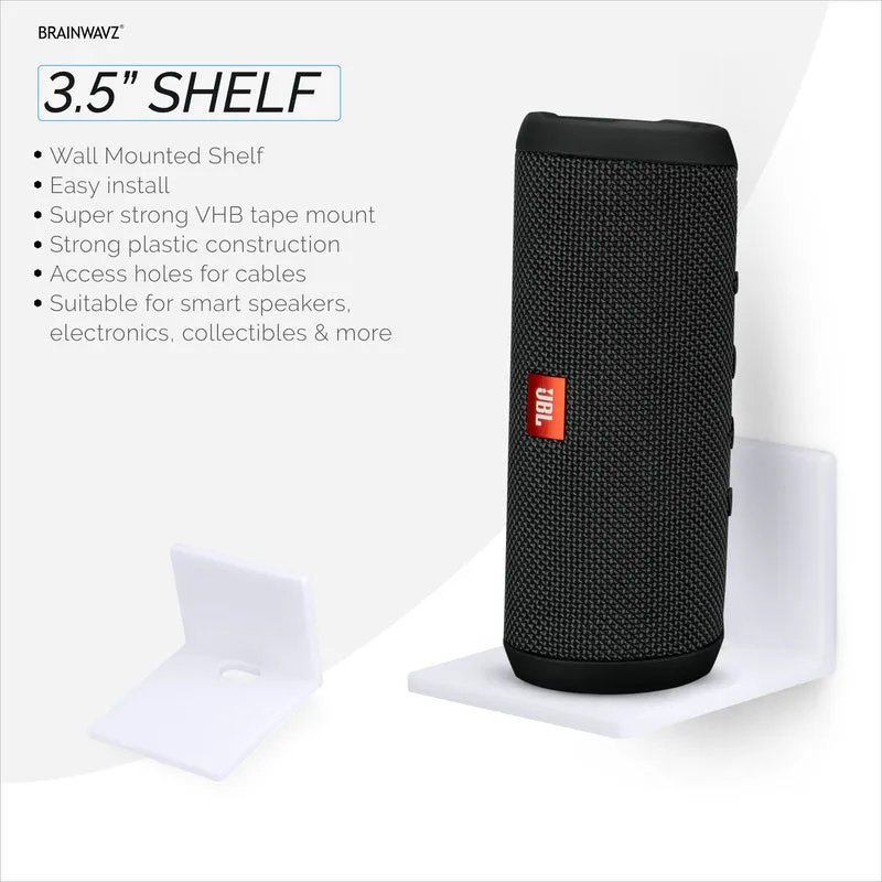 Petite étagère flottante de 3.5 cm et support de caméra, auto-adhésif, support mural sans vis pour caméras, moniteurs pour bébé, webcams.