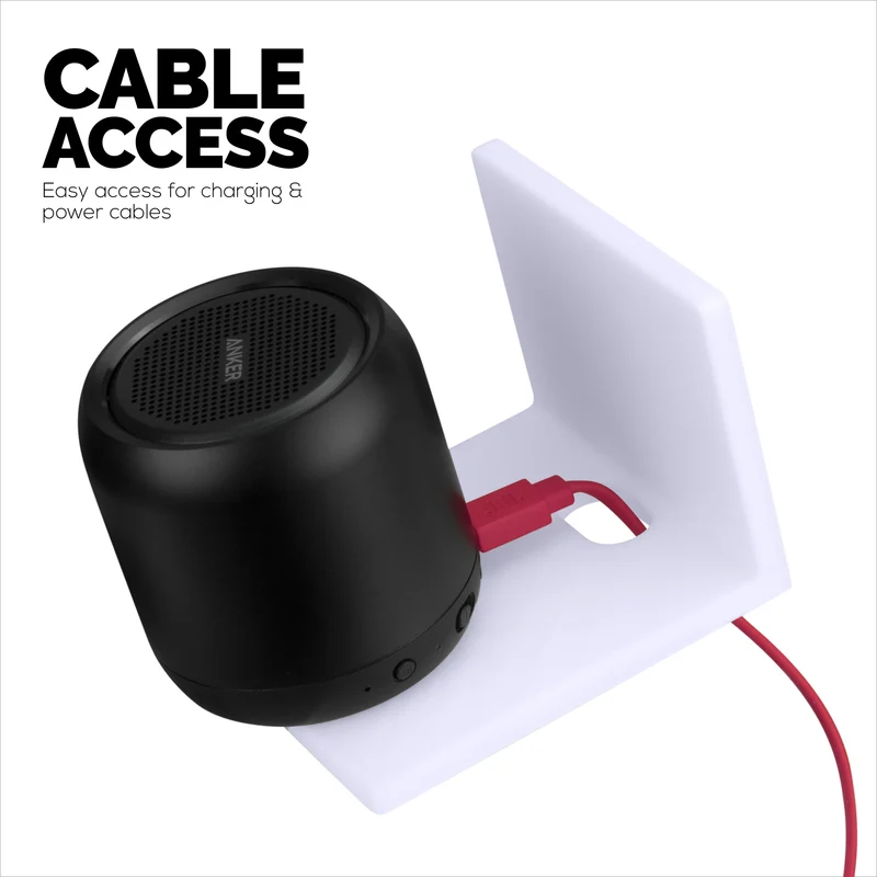 Petite étagère flottante de 3.5 cm et support de caméra, auto-adhésif, support mural sans vis pour caméras, moniteurs pour bébé, webcams.