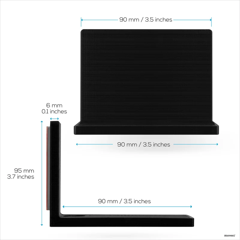 Petite étagère flottante de 3.5 cm et support de caméra, auto-adhésif, support mural sans vis pour caméras, moniteurs pour bébé, webcams.