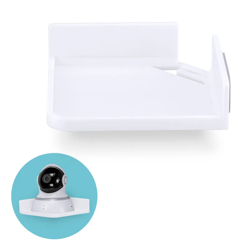 Petite étagère d'angle adhésive de 6 po pour caméras de sécurité, moniteurs pour bébé, haut-parleurs, plantes et plus