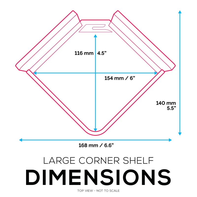 Petite étagère d'angle adhésive de 6 po pour caméras de sécurité, moniteurs pour bébé, haut-parleurs, plantes et plus