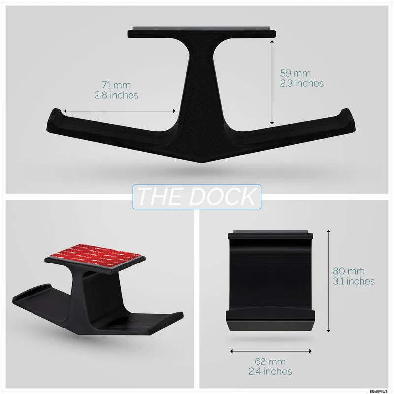 The Dock - Support de contrôleur de jeu double sous le bureau pour Xbox, PS5/PS4, support universel, sans gâchis et facile à installer