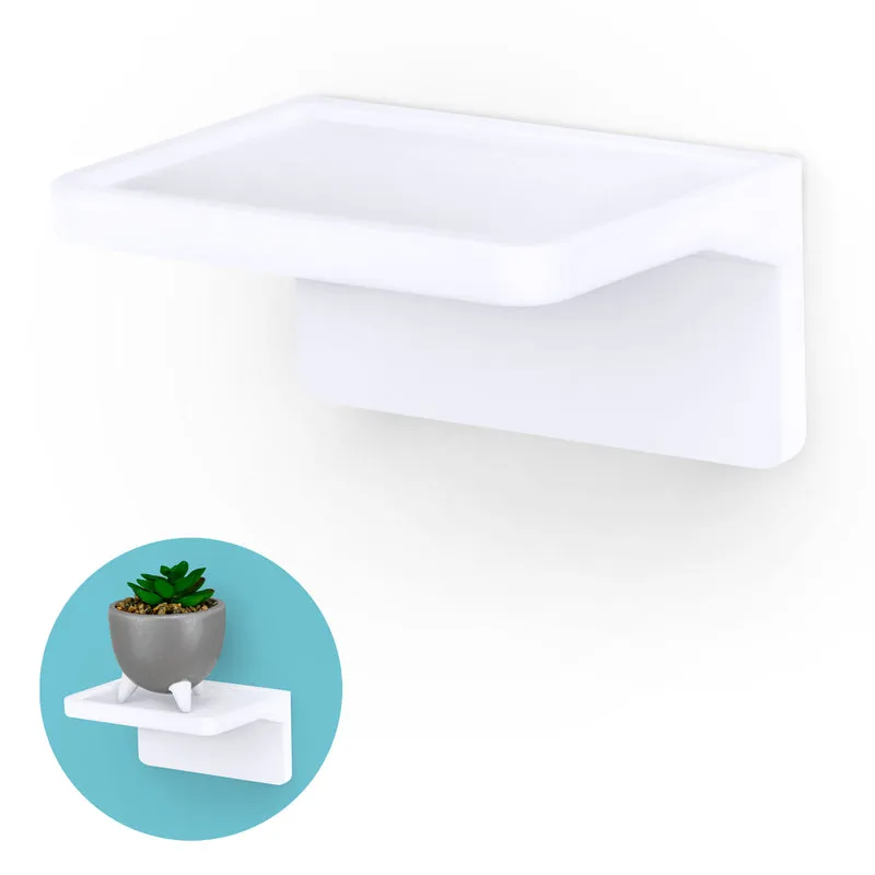 Étagère flottante adhésive de 4.4" (UM155) pour caméras, moniteurs pour bébé, plantes et plus (113 mm x 83 mm / 4.4" x 3.2")