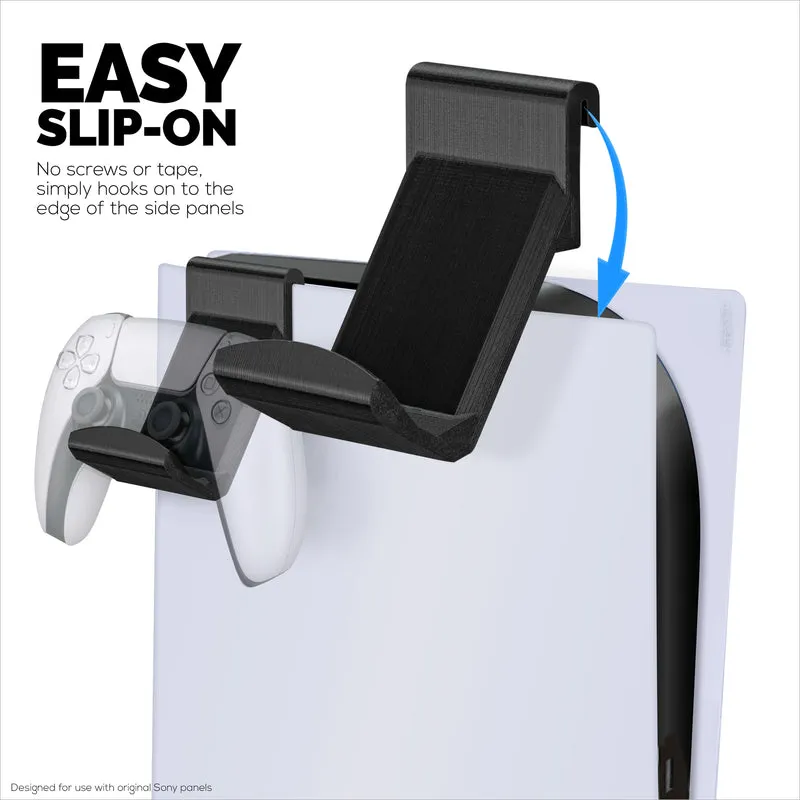 Support de console de contrôleur de jeu PS5 (lot de 2) pour manette de jeu Playstation PS5 DualSense, conception de suspension à crochet, aucun dommage ni adhésif