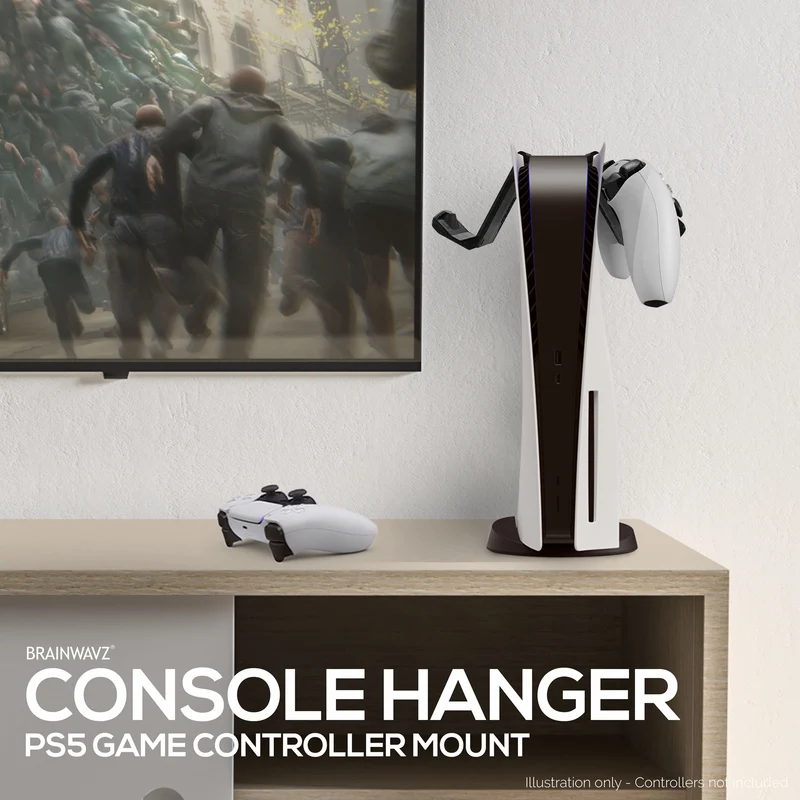 Support de console de contrôleur de jeu PS5 (lot de 2) pour manette de jeu Playstation PS5 DualSense, conception de suspension à crochet, aucun dommage ni adhésif