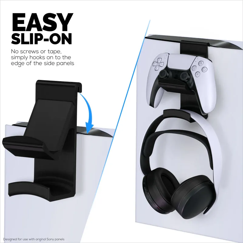Contrôleur de jeu PS5 et support de console de suspension pour casque pour PlayStation PS5 DualSense Gamepad, support de suspension à crochet