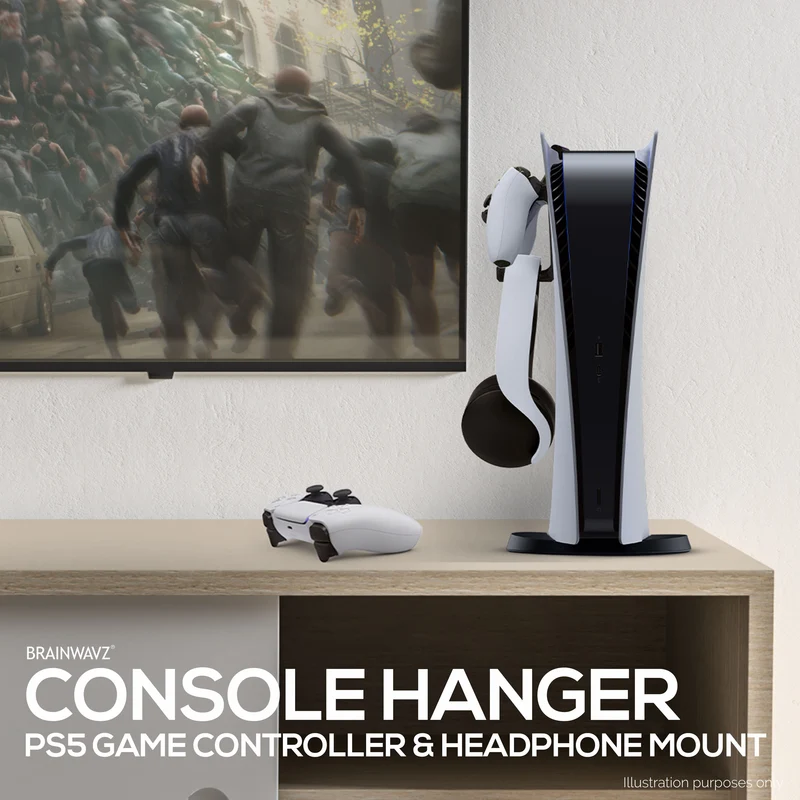 Contrôleur de jeu PS5 et support de console de suspension pour casque pour PlayStation PS5 DualSense Gamepad, support de suspension à crochet