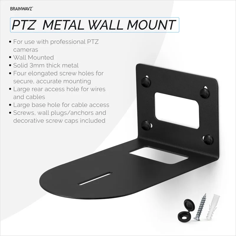 Support mural pour caméra PTZ en métal, universel, adapté pour HuddleCam, PTZOptics, AVIPAS, caméra Lumens