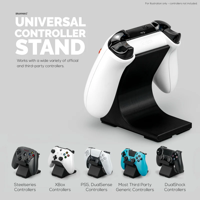 Support de bureau pour contrôleur de jeu (lot de 2) - Design universel pour Xbox ONE, PS5, PS4, PC, Steelseries, Steam et plus, réduit l'encombrement UGDS-05