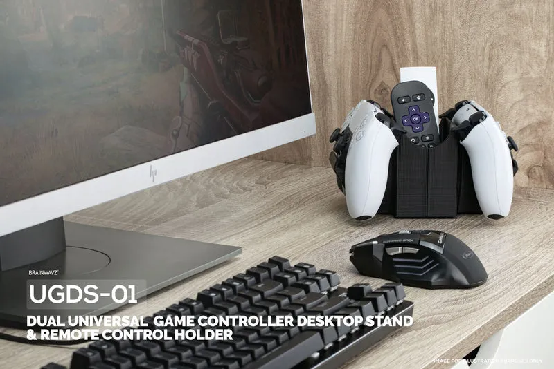 Double contrôleur de jeu et télécommande TV et support de bureau de stockage, réduire l'encombrement, ajustement universel de la manette de jeu