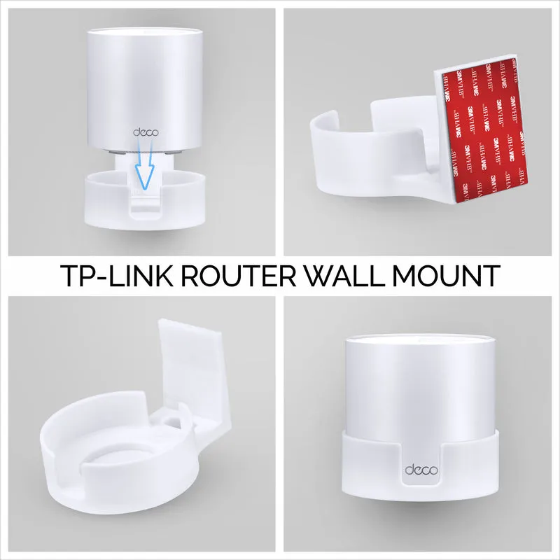Support mural adhésif pour TP-Link Deco X15, X20, X50, X55 et X60 - Installation facile