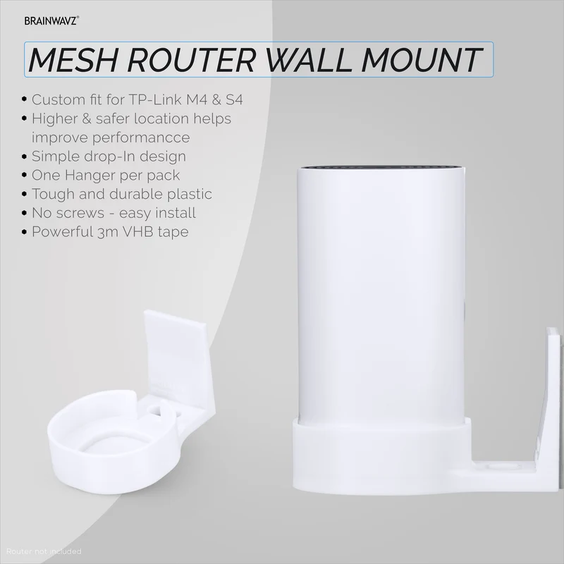 Support mural adhésif TP-link Deco M4 & S4 - Sans vis, facile à installer