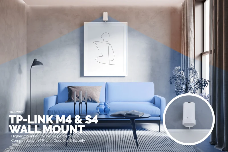 Support mural adhésif TP-link Deco M4 & S4 - Sans vis, facile à installer