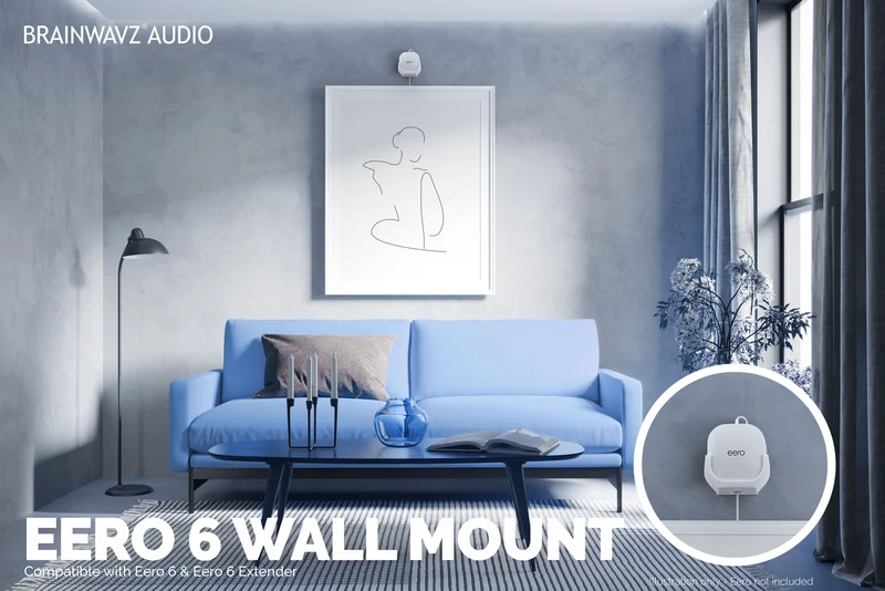 Support adhésif mural Eero 6 Mesh - Facile à installer, sans vis ni désordre (NON compatible avec Eero Pro 6 / Beacon)