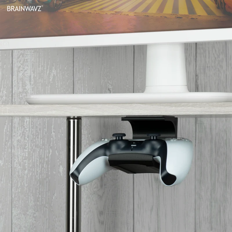 Support de manette de jeu sous le bureau PlayStation PS5 - Facile à installer, sans vis ni désordre