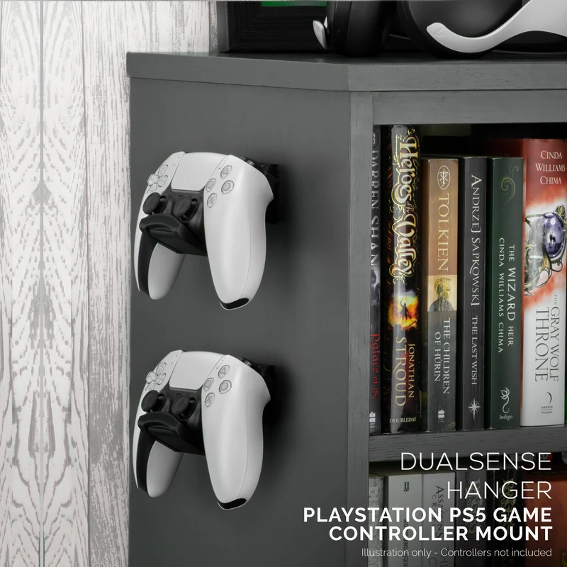Support mural pour manette de jeu PlayStation PS5 (paquet de 2) - Cintre adhésif conçu sur mesure, facile à installer