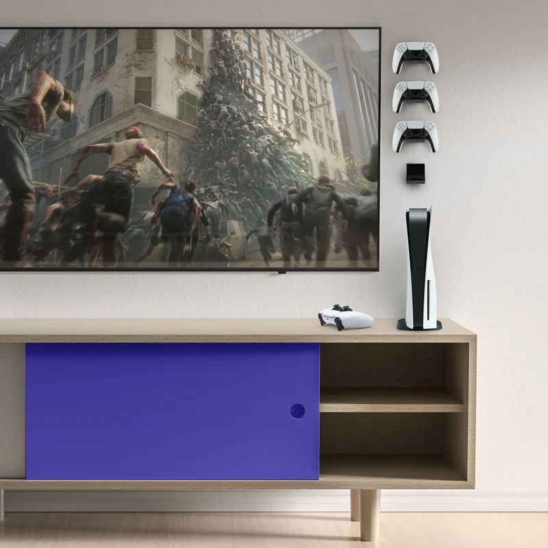 Support mural pour manette de jeu PlayStation PS5 (paquet de 2) - Cintre adhésif conçu sur mesure, facile à installer