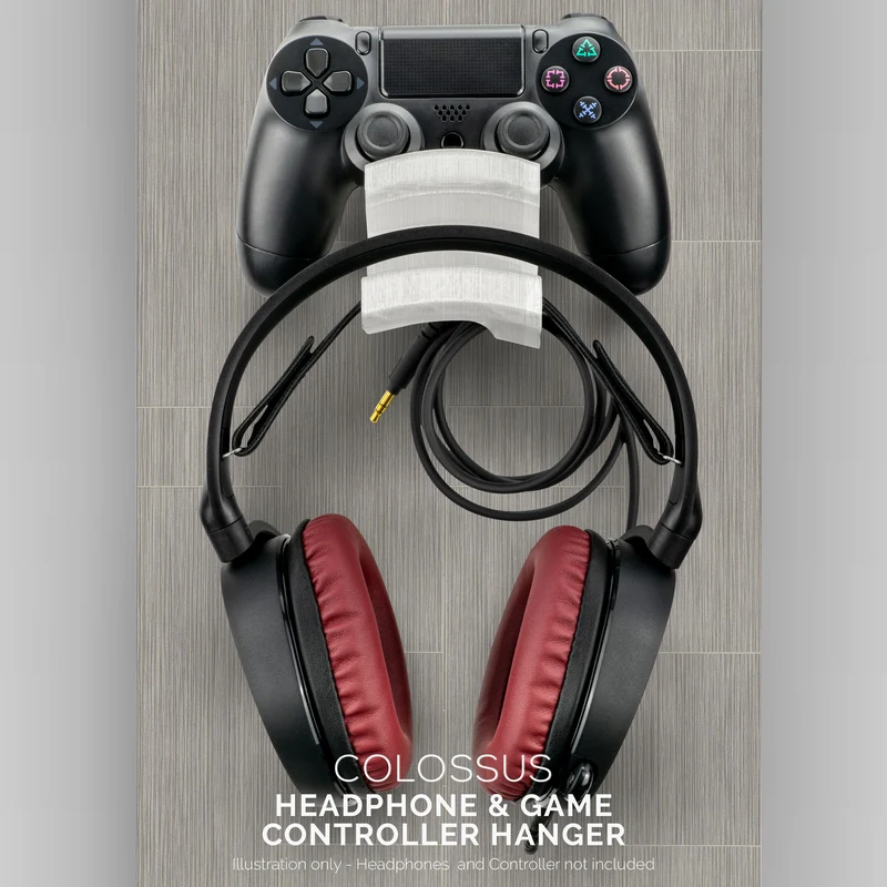 The Colossus - Support pour casque et manette de jeu universel - Support adhésif, sans gâchis ni vis