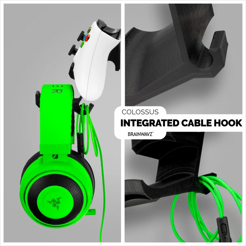 The Colossus - Support pour casque et manette de jeu universel - Support adhésif, sans gâchis ni vis