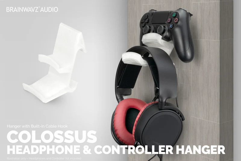 The Colossus - Support pour casque et manette de jeu universel - Support adhésif, sans gâchis ni vis