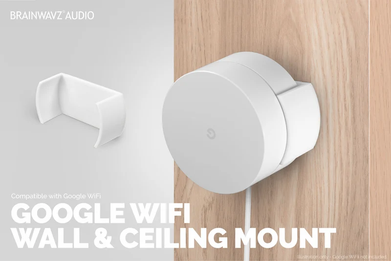 Support mural et plafond adhésif Google WiFi (01) - Facile à installer et sans gâchis