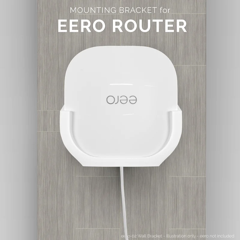 Support mural Wi-Fi Eero Mesh (02) - Facile à installer, sans vis ni gâchis (non compatible avec Eero 6/Pro/Pro 6/Beacon)