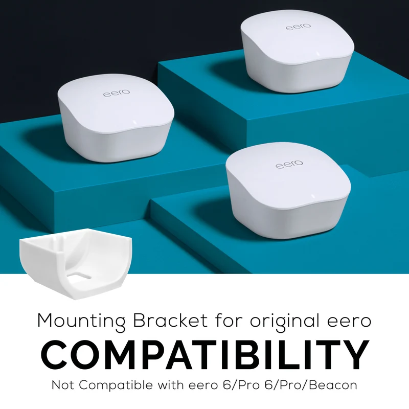 Support mural Wi-Fi Eero Mesh (02) - Facile à installer, sans vis ni gâchis (non compatible avec Eero 6/Pro/Pro 6/Beacon)