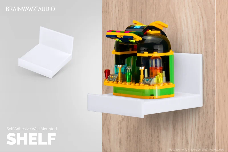 Petite étagère flottante universelle adhésive de 4" (135) pour caméras de sécurité, petites plantes, rangement et plus