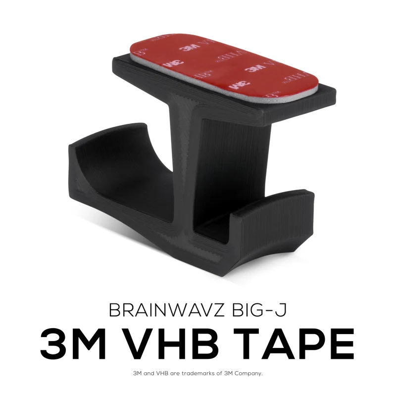 BigJ (paquet de 2) Support de suspension pour casque et organisateur de câbles sous le bureau
